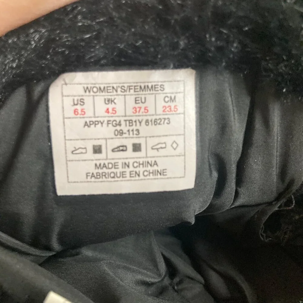 Womens The North Face Nuptse IV Fur Goose Down Boots Black‎ 6.5
